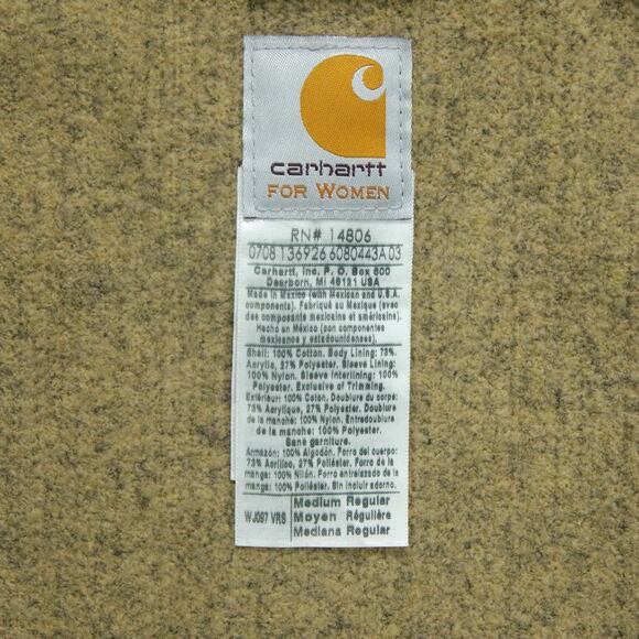 WOMENS Vintage Carhartt Pink Detroit Jacket WJ097 VRS Sherpa Lined Size Medium - Picture 15 of 16